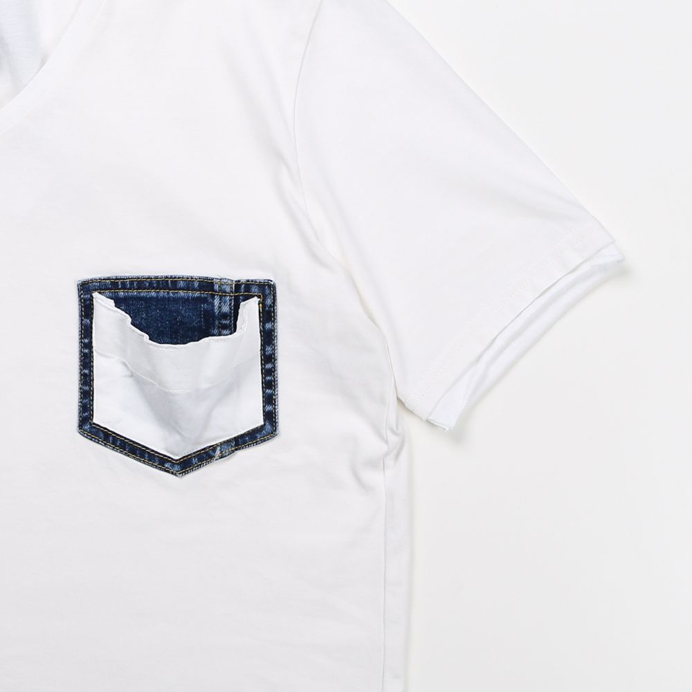 denim pocket-T / デニムポケット カットオフTシャツ / 7943 lj91t
