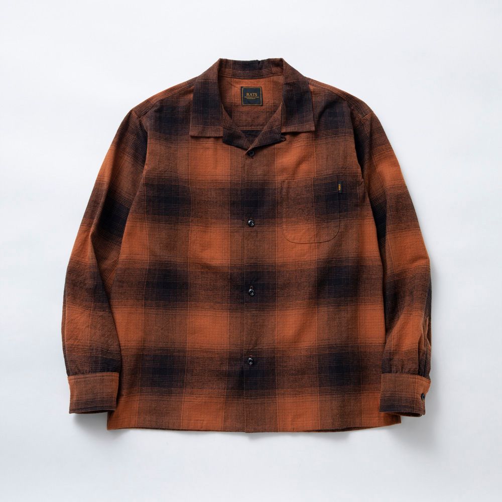 定価26180円 RATS COTTON OMBRE CHECK SHIRT L RATS 'COTTON OMBRE CHECK SHIRT'オンブレ チェック シャツ 長袖