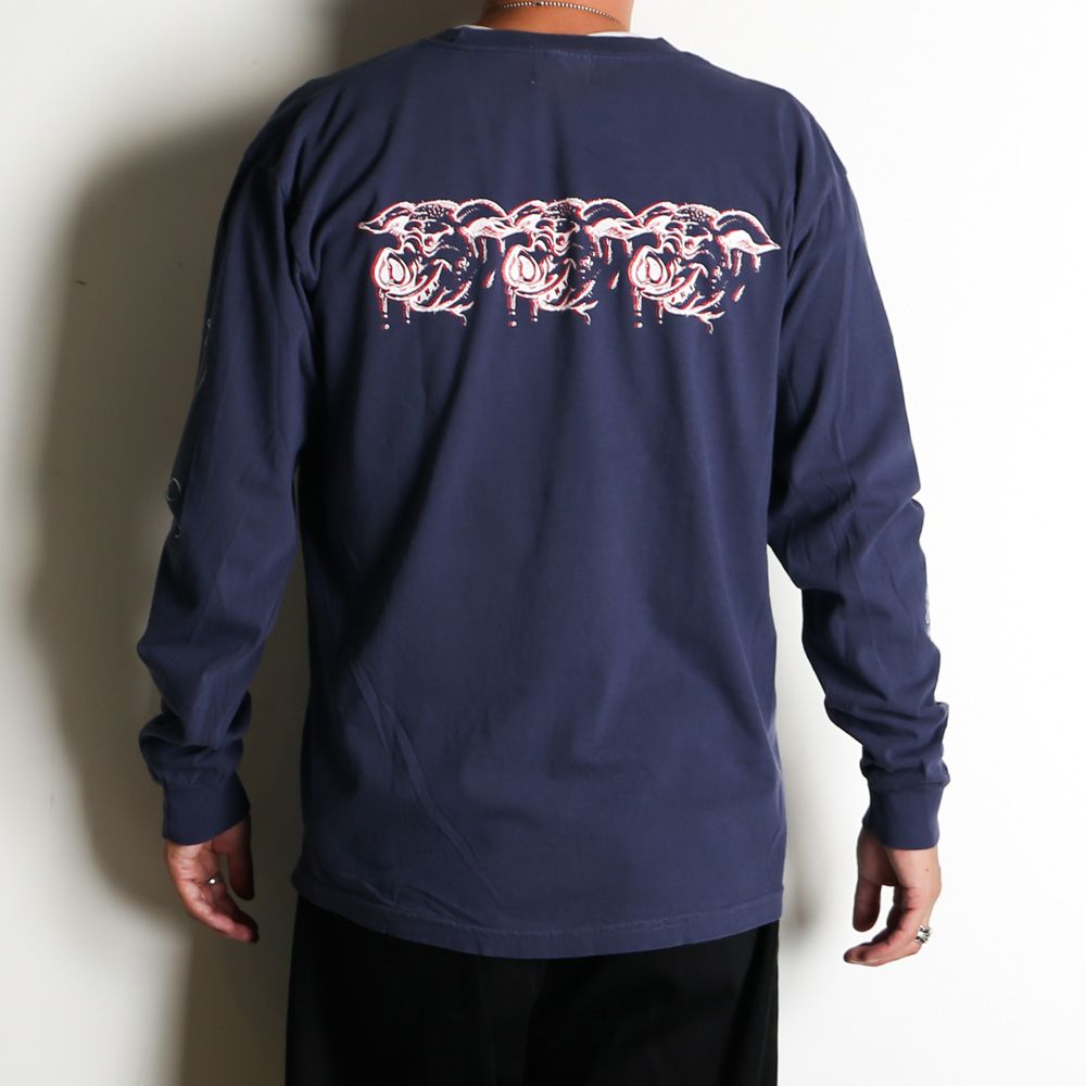SCUM PORK L/S TEE - NAVY / ロングスリーブTシャツ