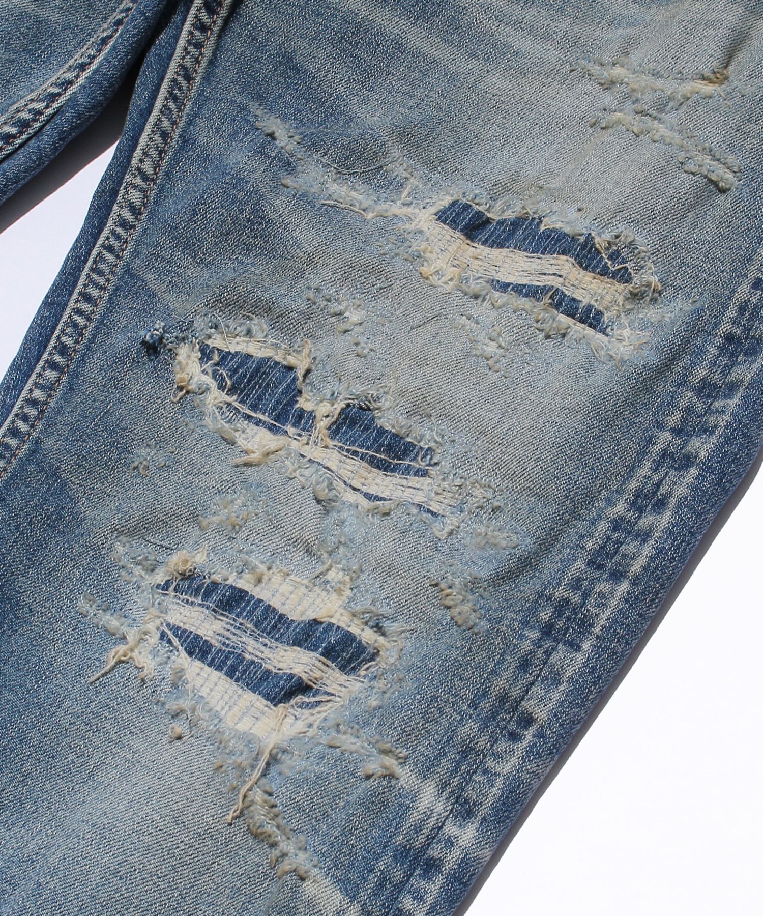 TMT - HYBRID-STRETCH DENIM 5P TIGHT TAPERED(DAMEGE TMT - HYBRID-STRETCH DENIM 5P TIGHT TAPERED(DAMEGE
