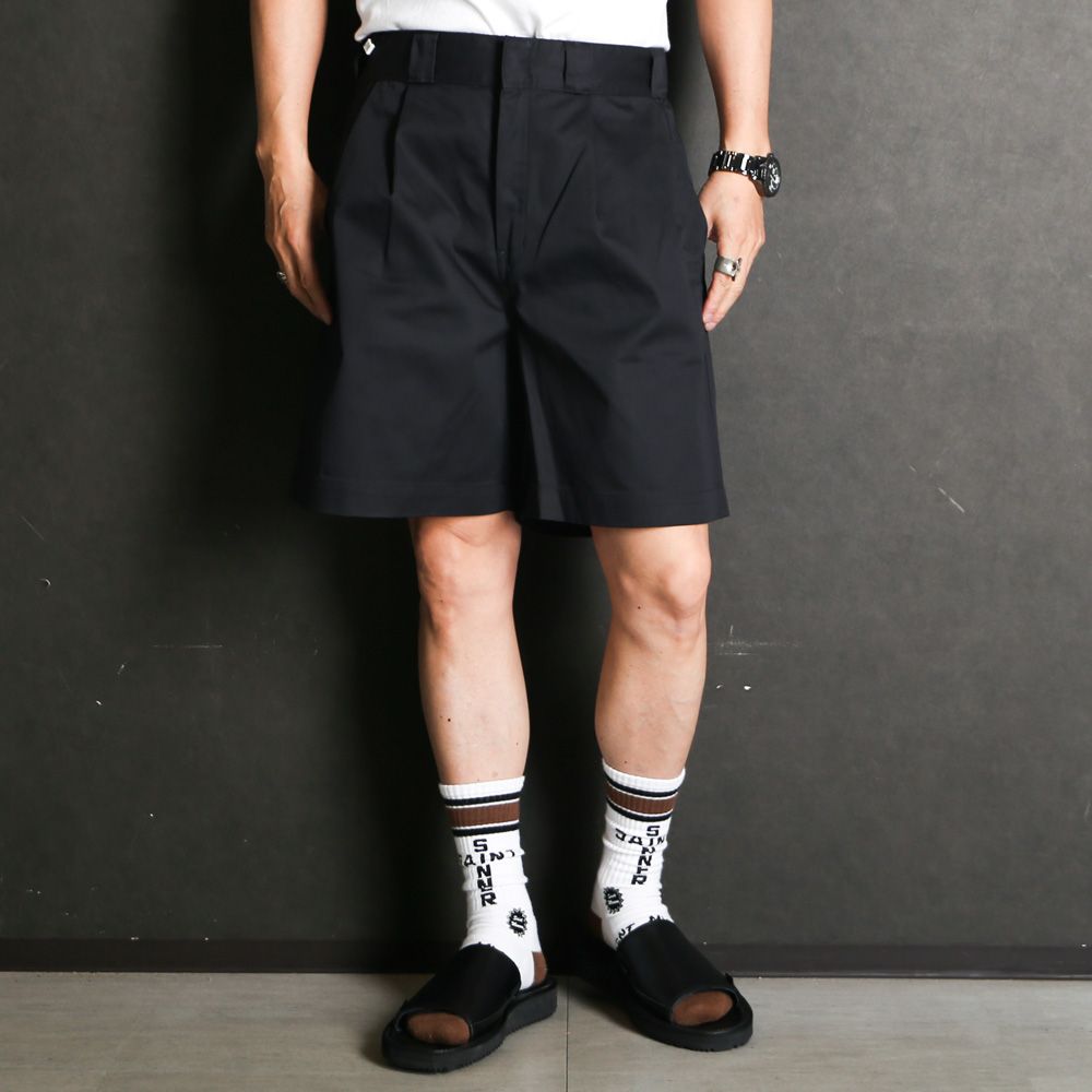 × DICKIES / 2TUCK HALF PANTS - BLACK / 2261-CP41-029