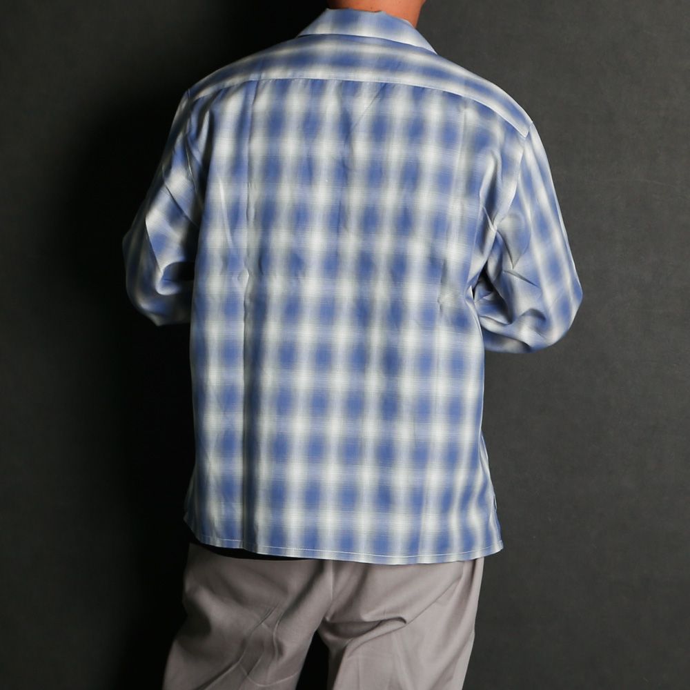 Ombre Check L/S Shirt (26aw) - Blue / オンブレチェックシャツ / HS-070326