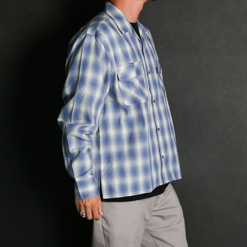 Ombre Check L/S Shirt (26aw) - Blue / オンブレチェックシャツ / HS-070326
