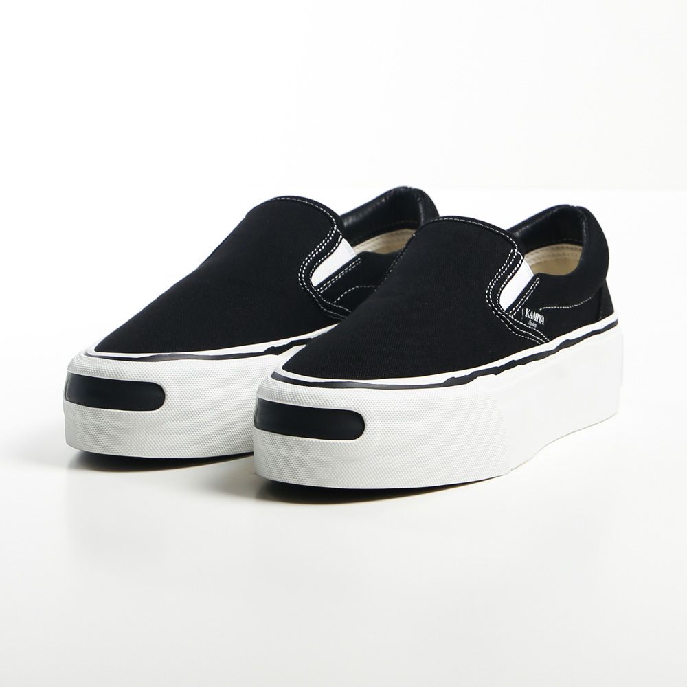 "Cornell" Platform Slip on Sneaker - BLACK / "コーネル" プラットフォーム スリッポンスニーカー / G15FW703