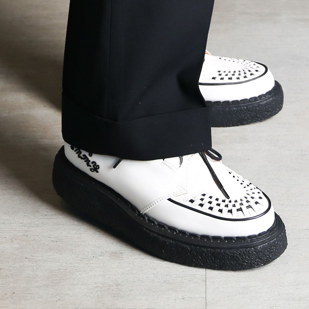 Double Pleated Semi Easy Trousers - Black / 3/60 オーガニックウールサバイバルクロス® - ダブルプリーテッドセミイージートラウザーズ / A26C07PT02C