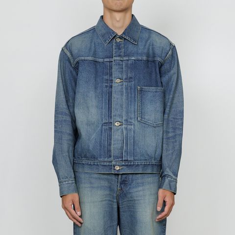 DENIM JACKET - INDIGO V.W / オーガニックコットン 13.5oz セルビッチデニム - TYPE-1 デニムジャケット / M26A10BL11C