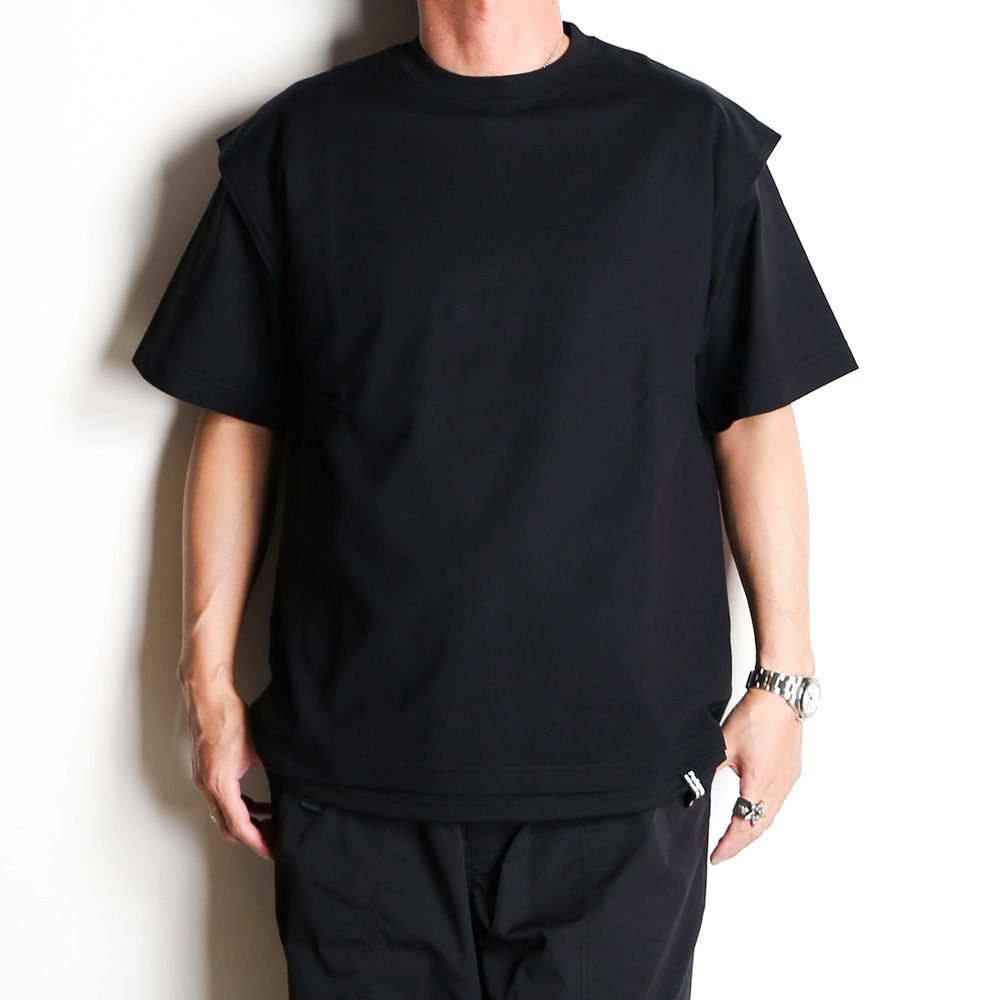 [THREETIMES] Sharon Layered Tee ★すぐ品切れ★ THREETIMES | 쓰리타임즈 Three Times Sharon Layered Tee (s