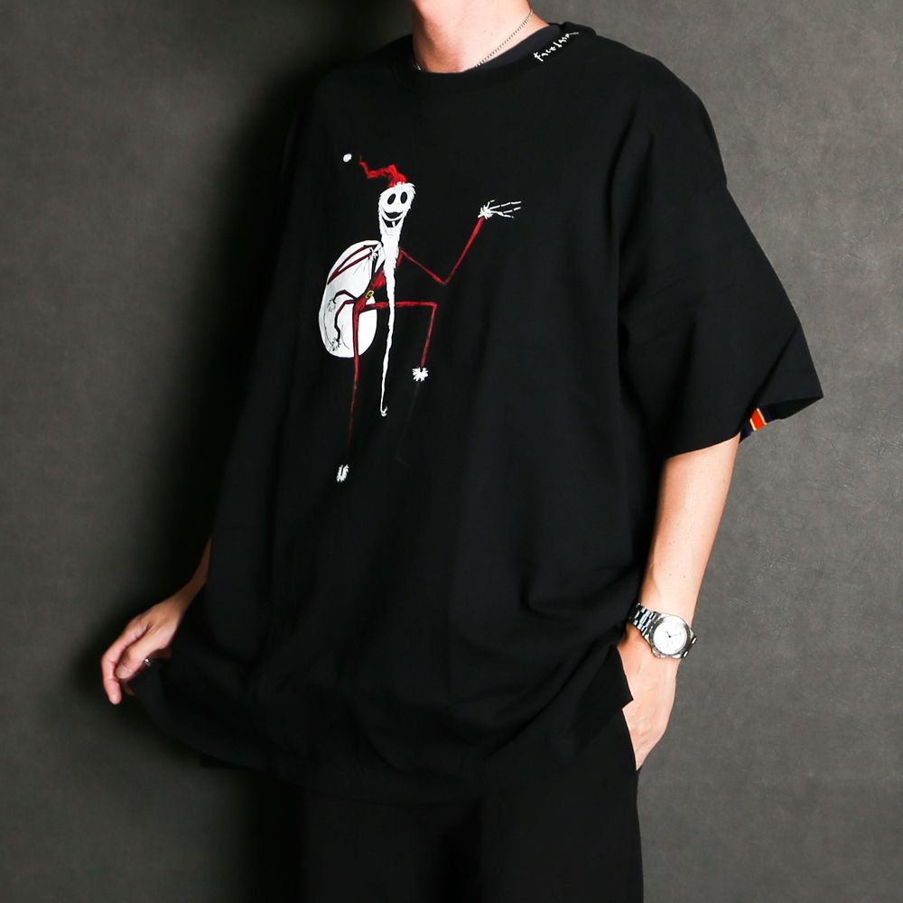 NIGHTMARE BEFORE CHRISTMAS RIB BIG TEE SANTA JACK / Tシャツ / MIMI-TEE-U11
