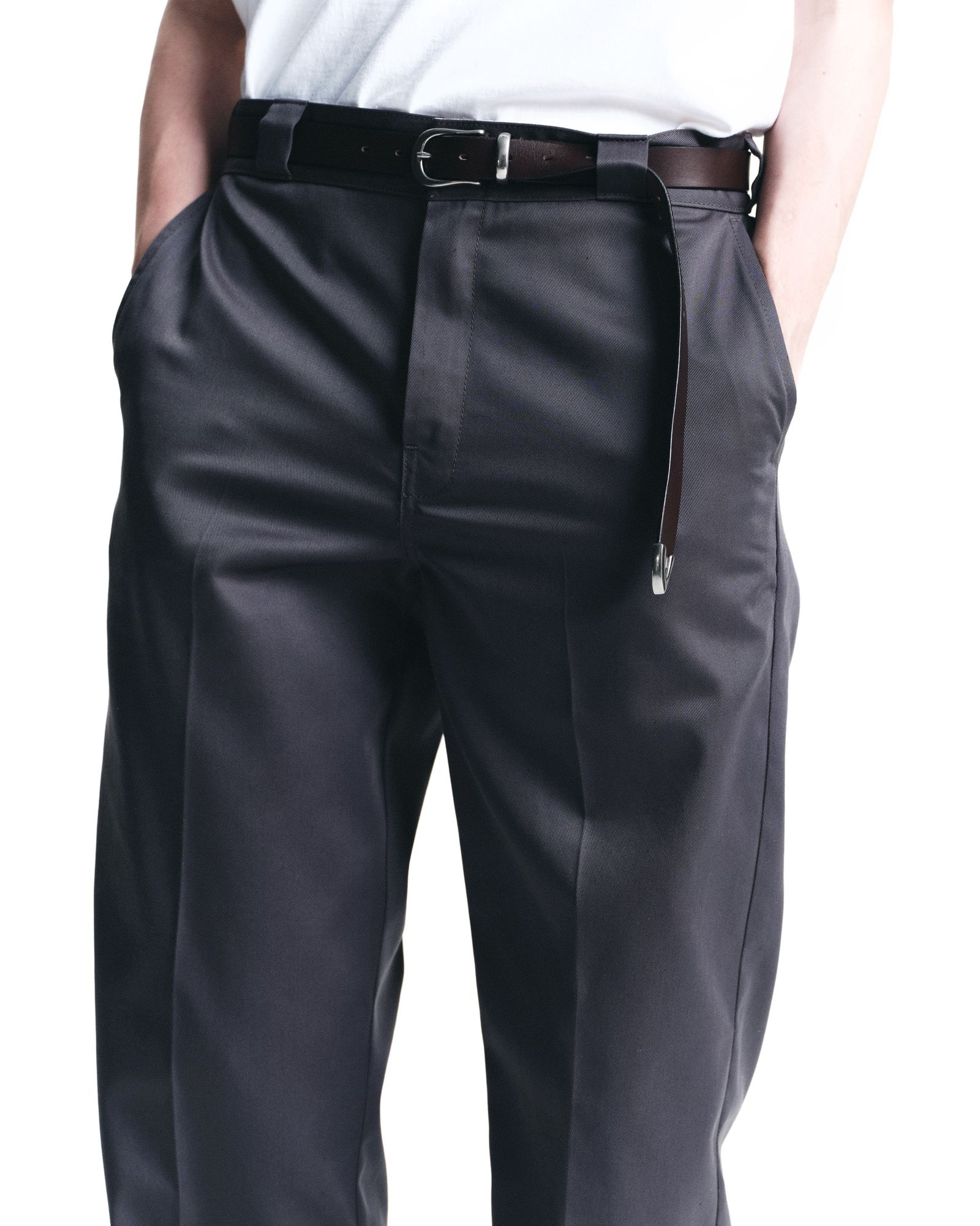 Leather Long Western Belt - BLK / MDLBT002