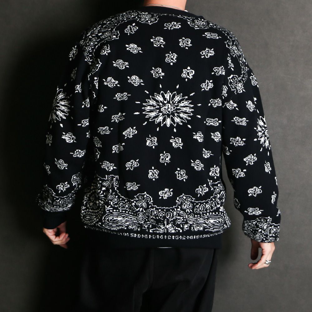 Bandana Cardigan - BLK / バンダナ カーディガン / HC-030426