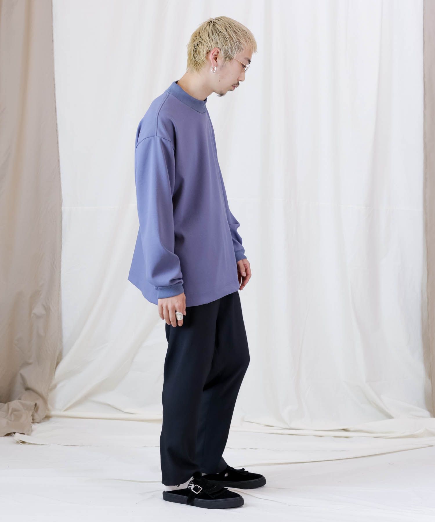FULLDULL MOCK NECK L/S T / モックネック プルオーバーシャツ / 379111