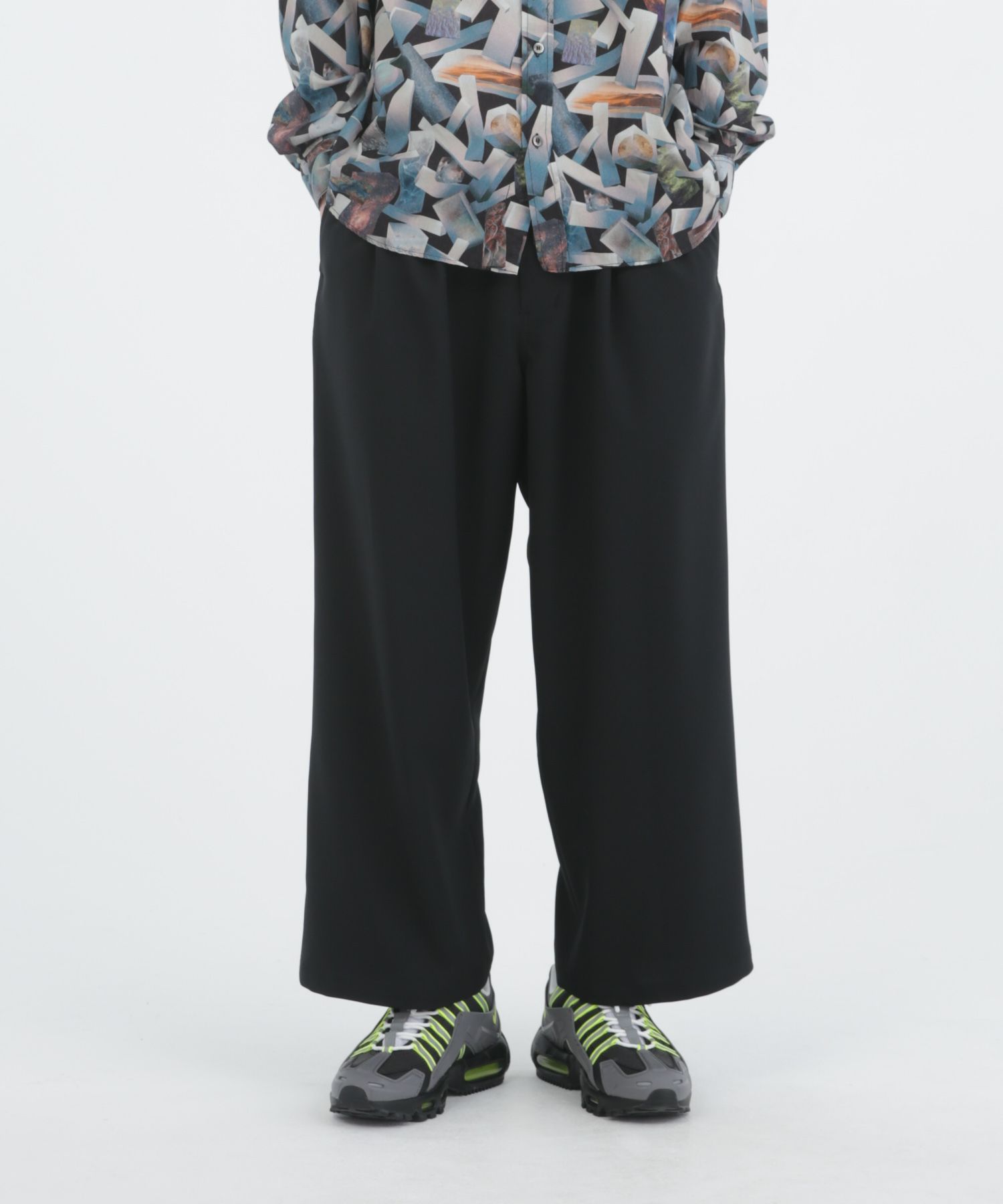 WORSTED WOOL-LIKE TWILL PT / 2タックワイドイージーパンツ / 478214