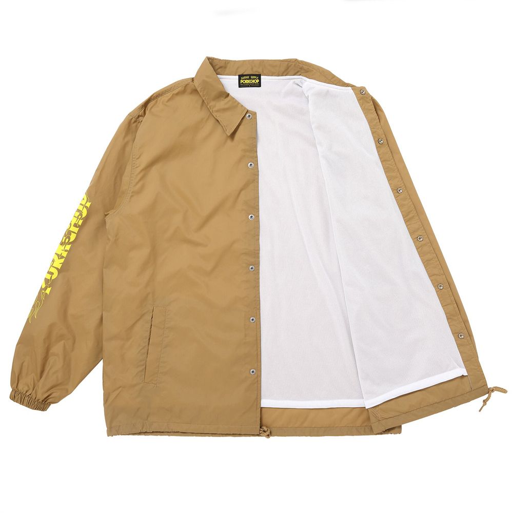 BURNING LOGO COACH JKT - KHAKI / コーチジャケット
