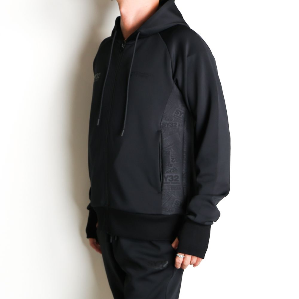 DOUBLE KNIT EMBOSS LOGO ZIP HOODIE / ジップアップ フーディー / 12561