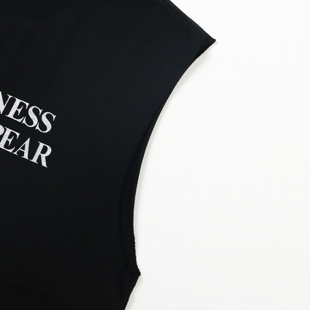 Typography Short N/S Tee T/C - BLACK / ノースリーブ Tシャツ / G16TS094