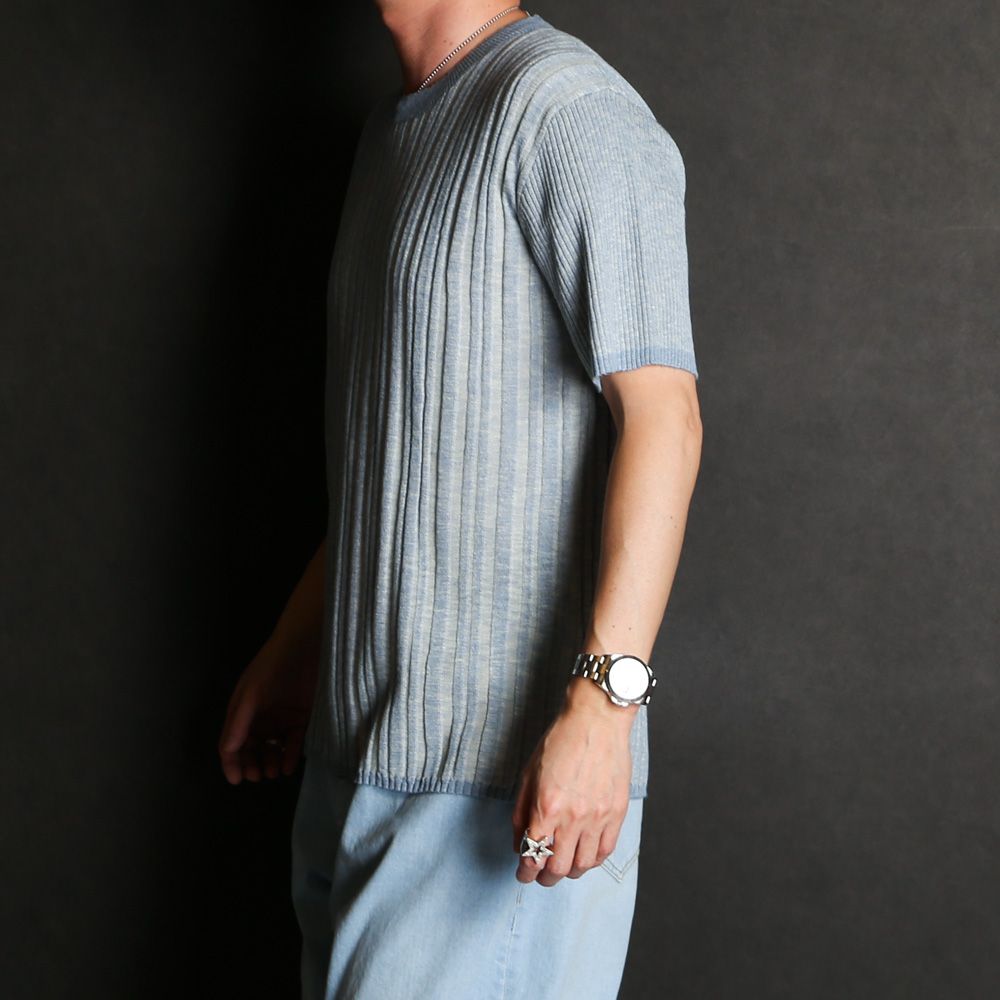 "RIB KNIT" T-SHIRTS / サマーニット Tシャツ / TA23SS-KN150