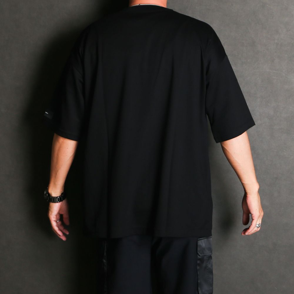 【ラスト1点-サイズ3】 REV MESH OVER TEE - BLACK / オーバーサイズ メッシュTシャツ / RC40-T-004