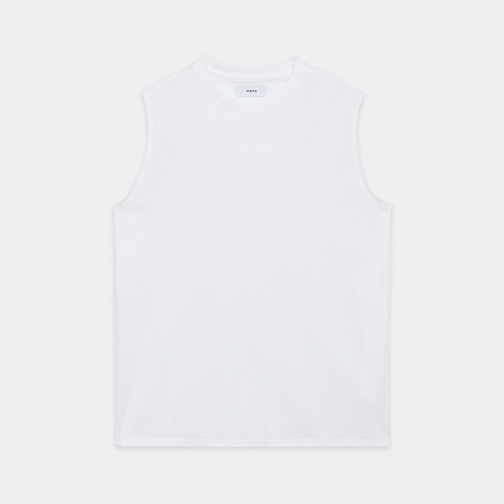 SLEEVELESS TEE - WHITE / オーガニックコットン40/2天竺 - スリーブレスTEE / M26A13CS03A