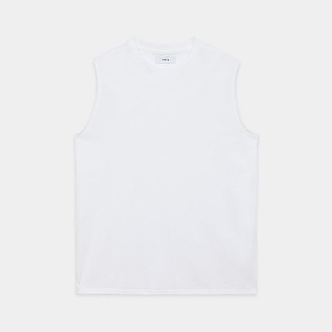 SLEEVELESS TEE - WHITE / オーガニックコットン40/2天竺 - スリーブレスTEE / M26A13CS03A