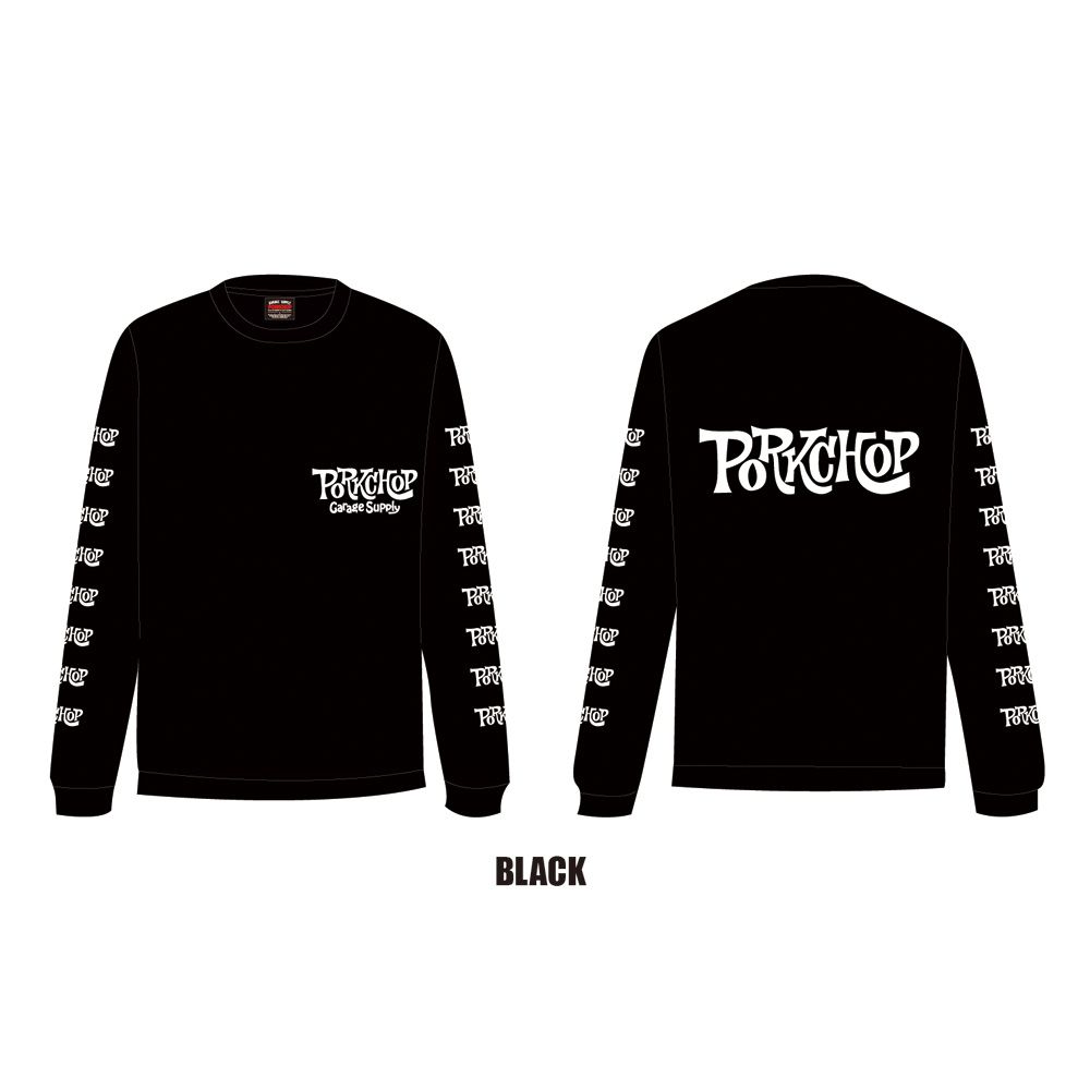 PORKCHOP - SC LOGO L/S TEE - BLACK / ロングスリーブTシャツ