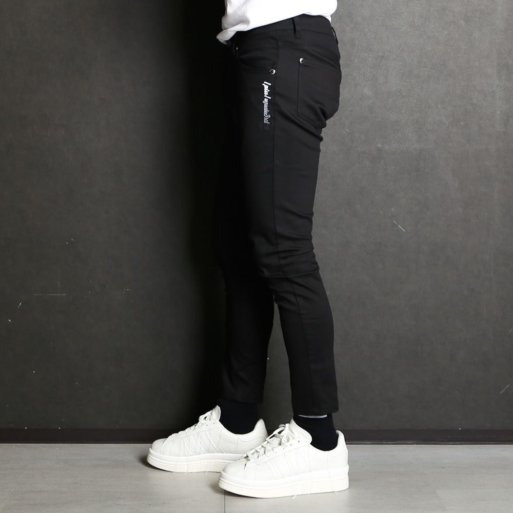 SKINNY PANTS - BLACK / グラデーションロゴ スキニーパンツ / USB-24052