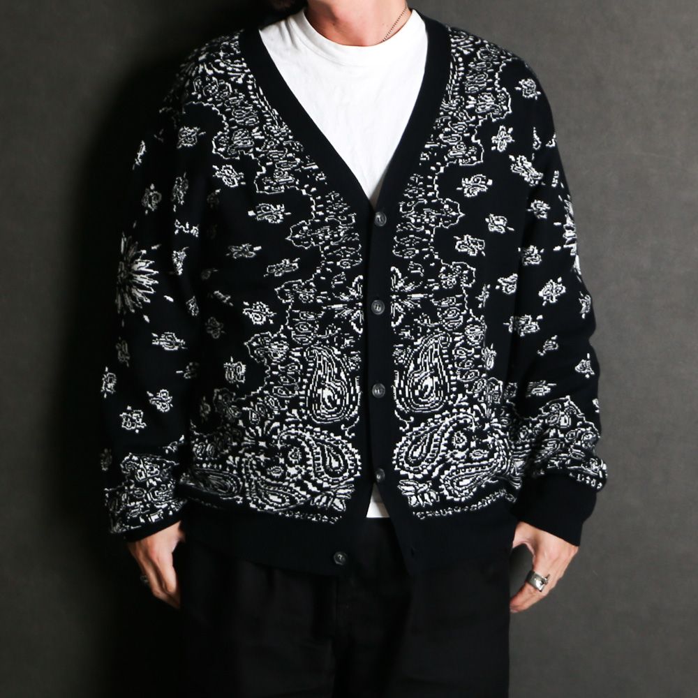 Bandana Cardigan - BLK / バンダナ カーディガン / HC-030426