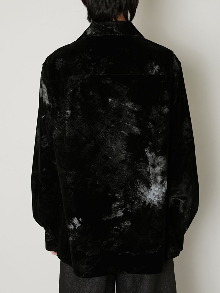 "FLOCKY + PIGMENT PRINT" SHIRTS / ミリタリーシャツ / TA23AW-SH027