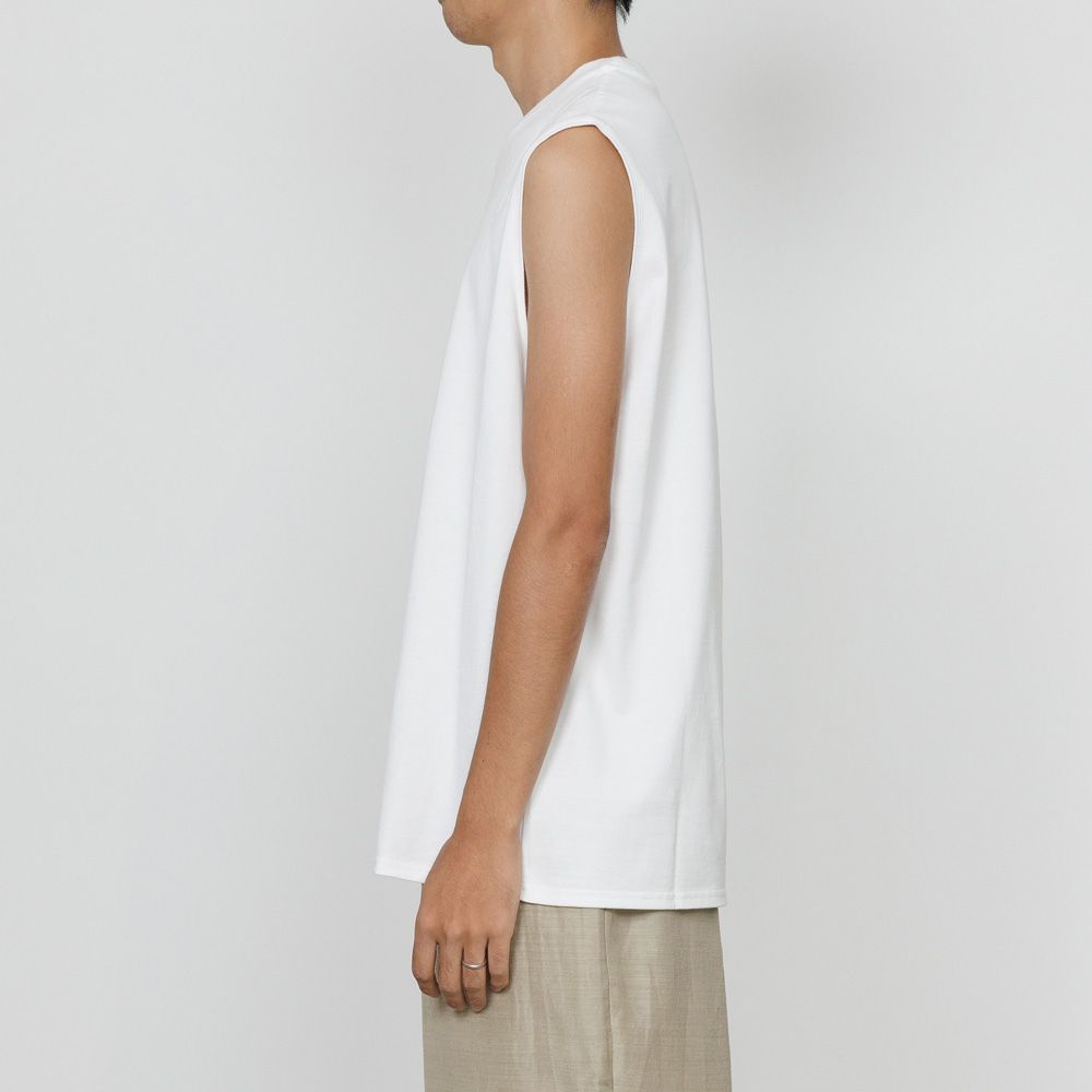 SLEEVELESS TEE - WHITE / 40/2 オーガニックコットンニット - スリーブレスTEE / M26A13CS03A
