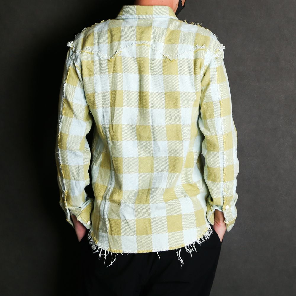 Buffalo PLAID FRINGE SHIRTS / フリンジ バッファローチェック シャツ / TSH-F2105
