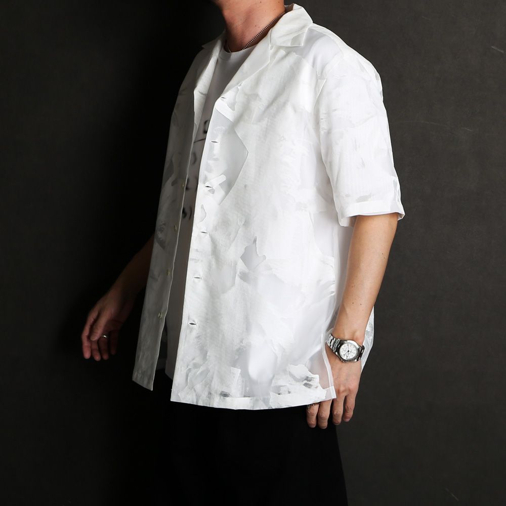 "TRANSPARENT FLOWER" OPEN COLLAR SHIRTS / オープンカラーシャツ / TA23SS-SH036