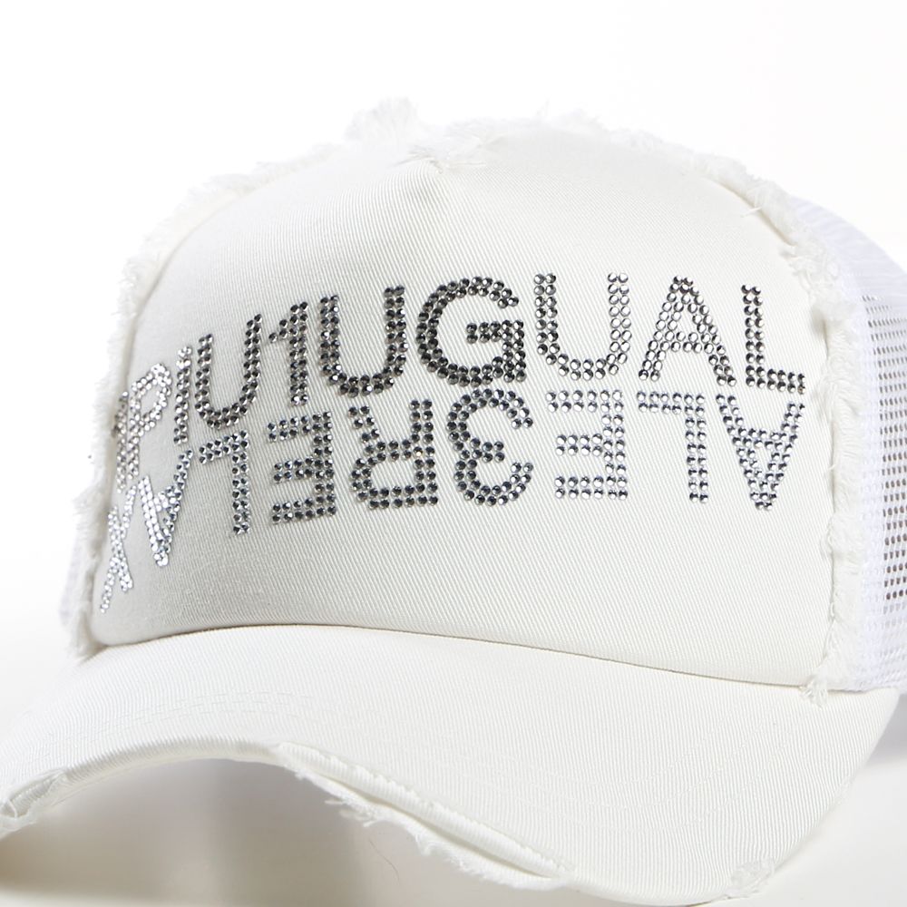 DOUBLE LOGO RHINESTONE CAP / ダブルロゴ ラインストーンキャップ / USZ-21001