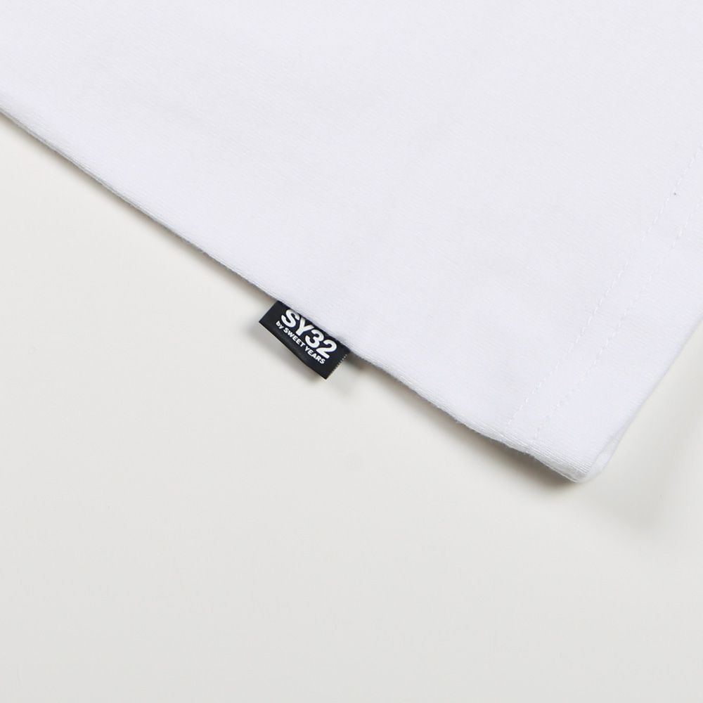 SANS SERIF LOGO L/S TEE - WHITE × BLACK / ロングスリーブTシャツ / 14178J-W