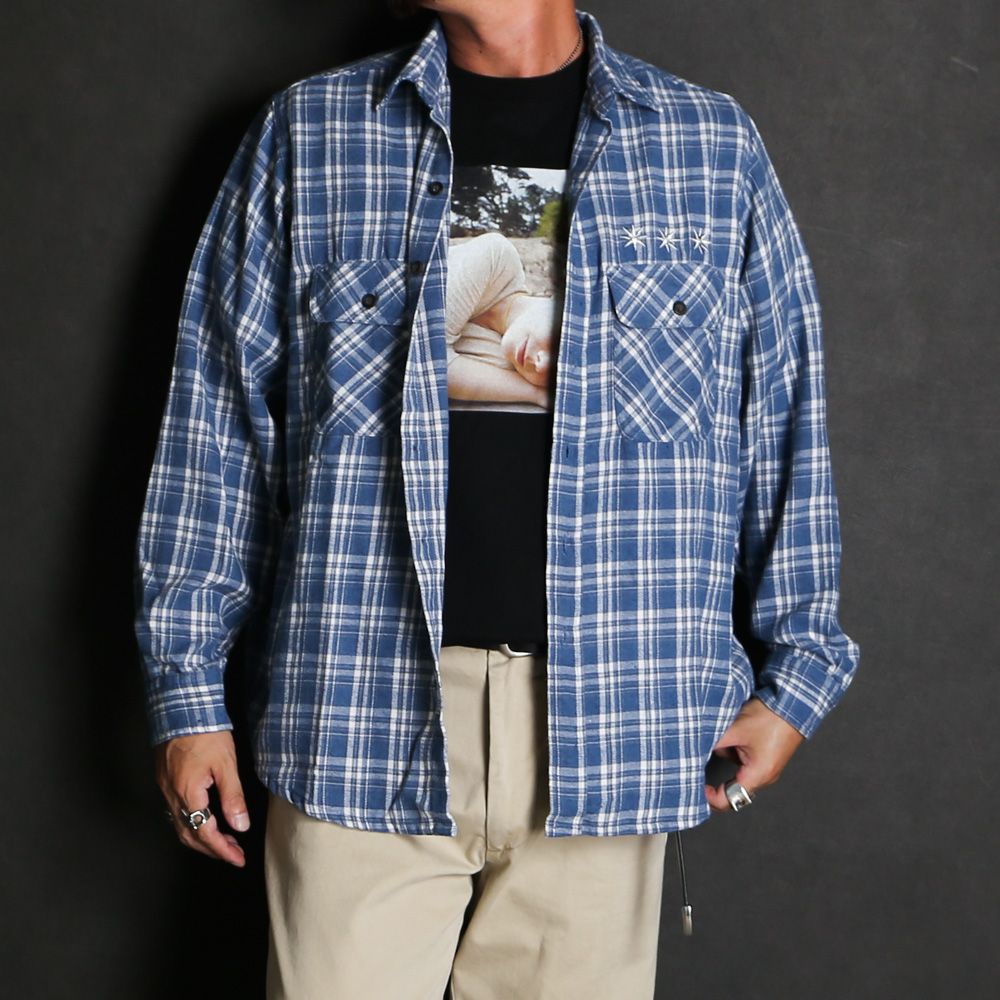 Flannel Shirt - Blue / フランネルシャツ / GD0468