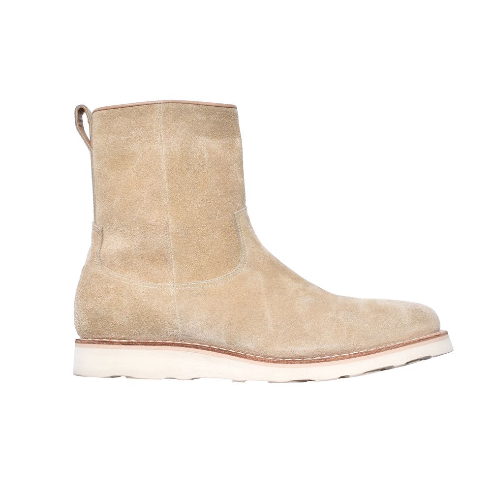 Suede Leather Side Zipper Boots - BEI / MDMGK001