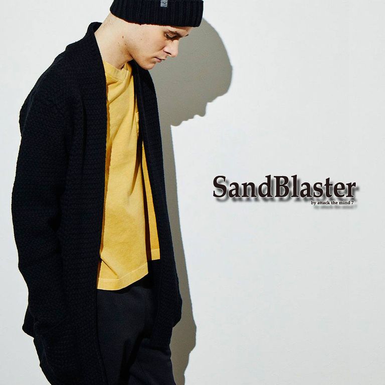 【SandBlaster】 編地が特徴的なローブカーディガン