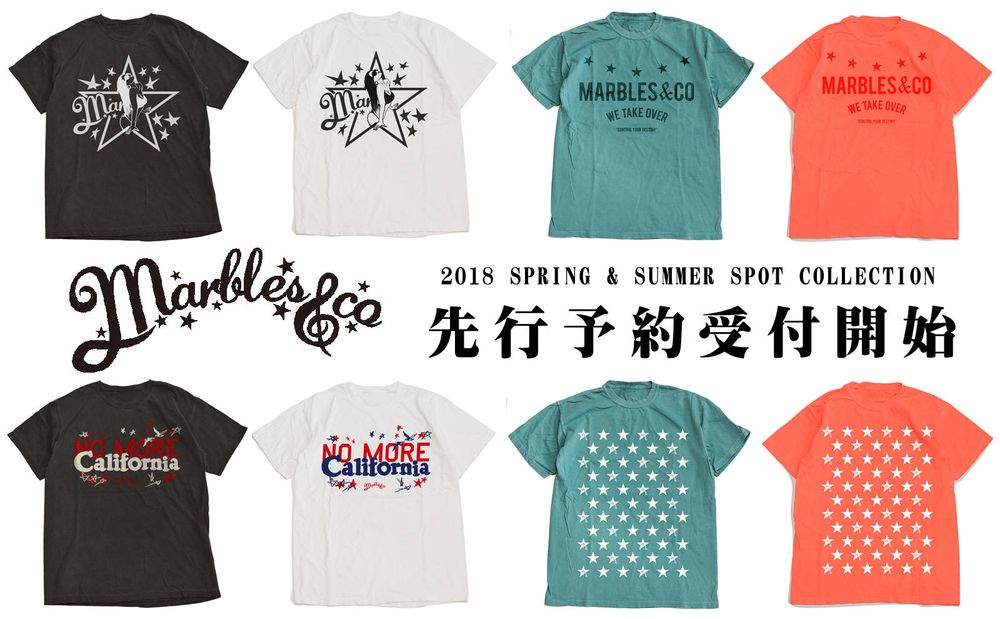【Marbles】2018 S/S SPOT COLLECTION　先行予約受付開始！