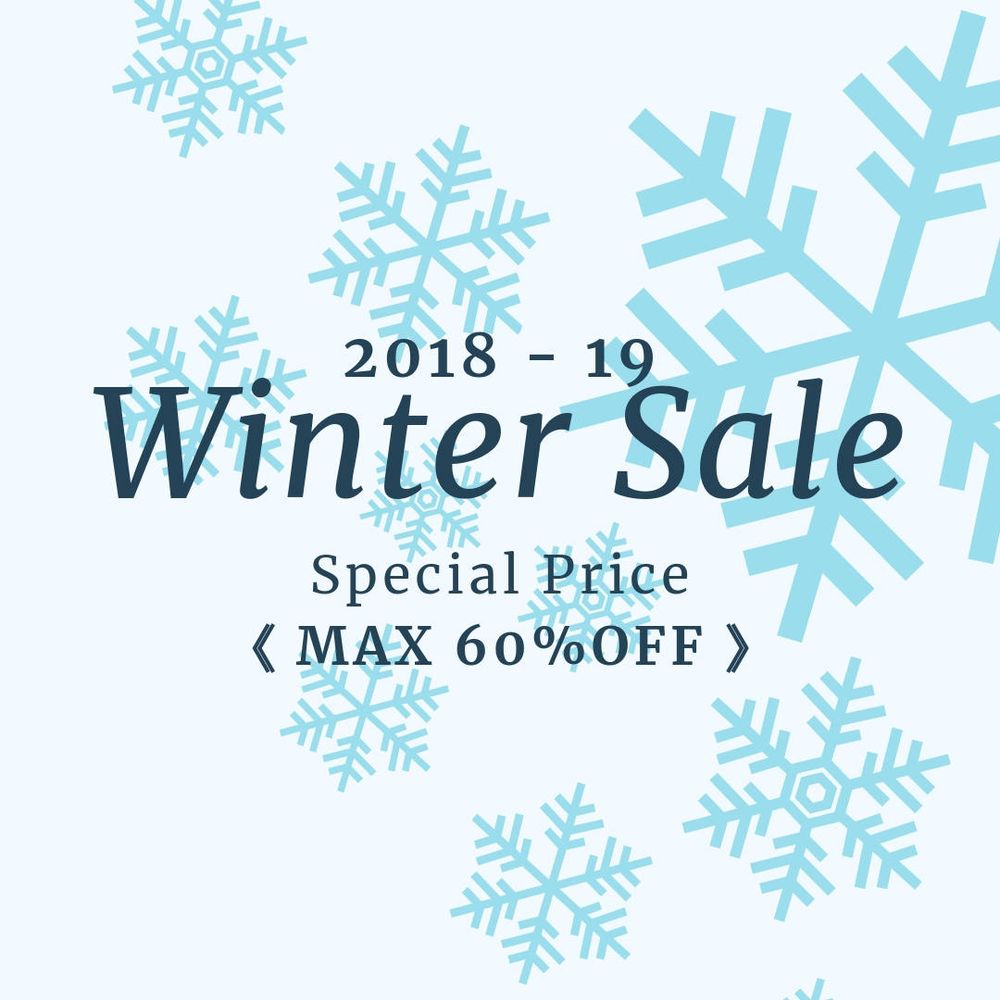 《2018-19 WINTER SALE》 本日12:00より開催!