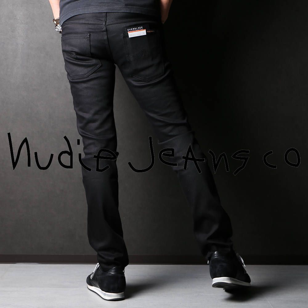 nudie jeans slim jim (29inc)ブラックデニム