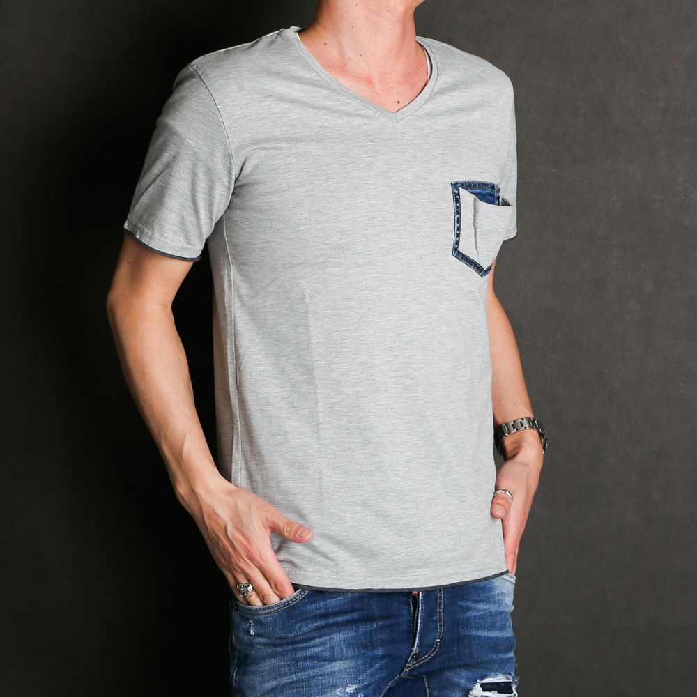 denim pocket-T / デニムポケット カットオフTシャツ / 7943 lj91t