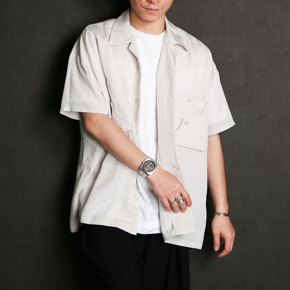 TE TWILL WIDE WESTERN H/S SH / ウエスタンヨーク ワイドシルエットシャツ / 379116
