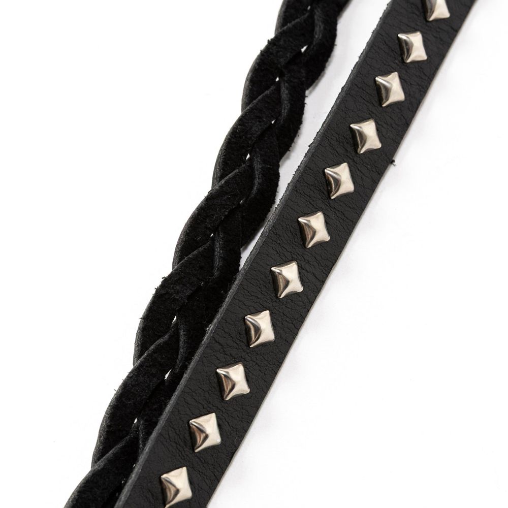 STUDS LEATHER NECK STRAP / スタッズ レザー ネックストラップ / CL-26SS009LE