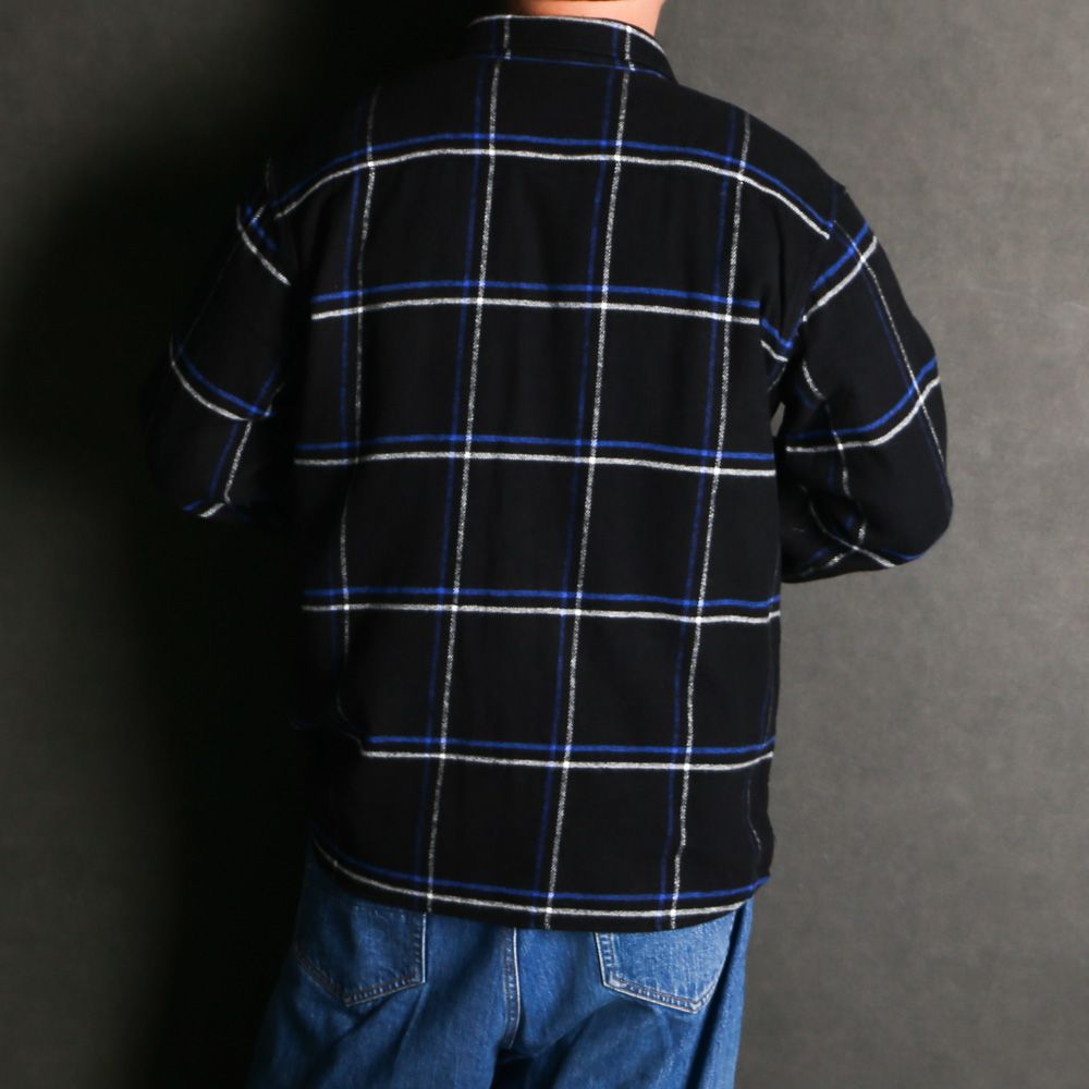 COTTON FLANNEL CHECK SHIRT - BLUE / チェックシャツ / 25'RS-0907