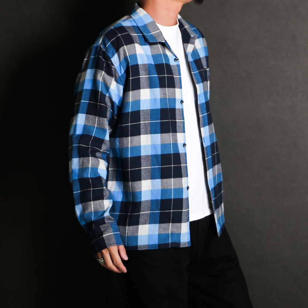 【ラスト1点-サイズL】 COTTON RAYON CHECK SHIRT / コットンレーヨンチェックシャツ / 25'RS-0306