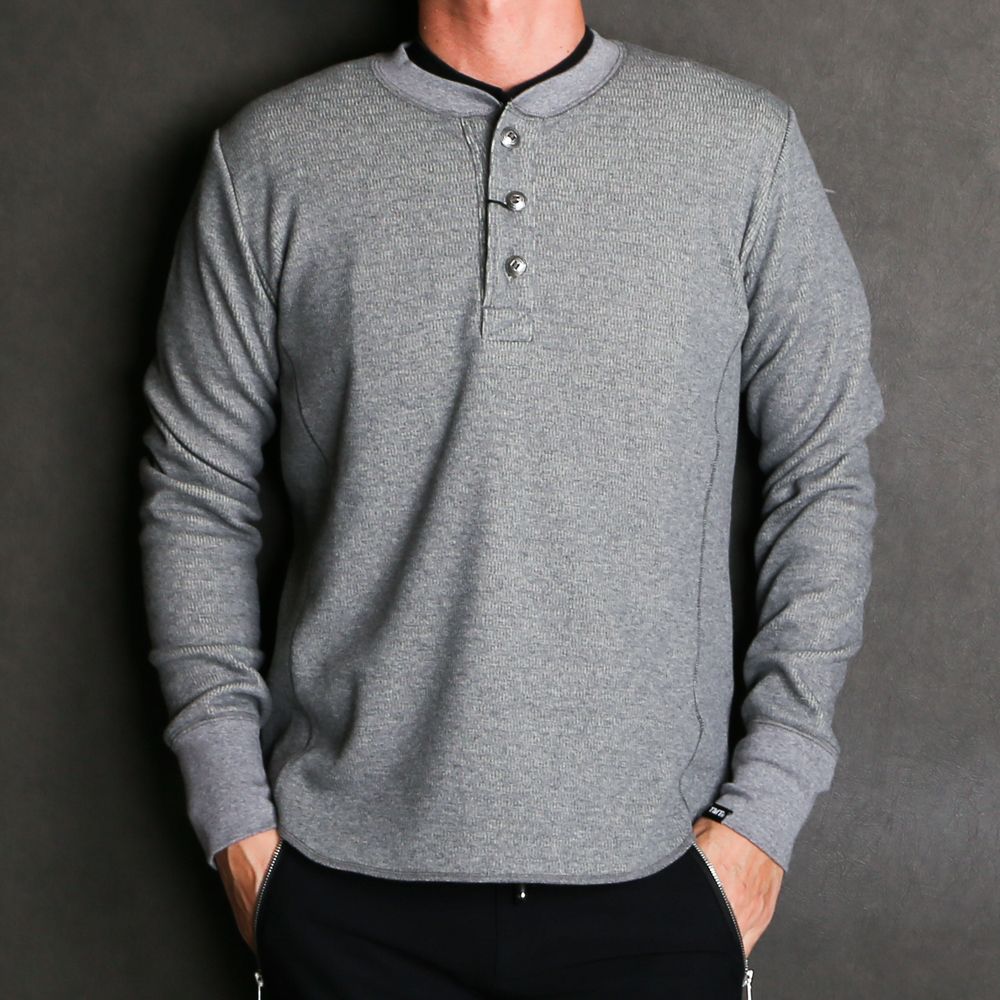 BOMBER HEAT® THERMAL L/SL HENLEY-NECK SHIRTS / 裏起毛 サーマル ヘンリーネックロングスリーブTシャツ / TCS-F2002