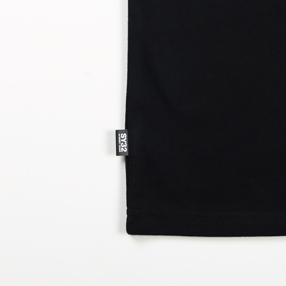 【ラスト1点-サイズS】BACK SLASH BIG LOGO TEE - BLACK × GOLD / グラフィックTシャツ / 14154J-W
