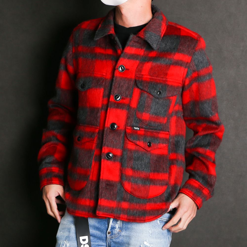 PLAID FUR WORK SHIRTS-TYPE JACKET / ブランケットチェック ワークシャツジャケット / TJK-F2016