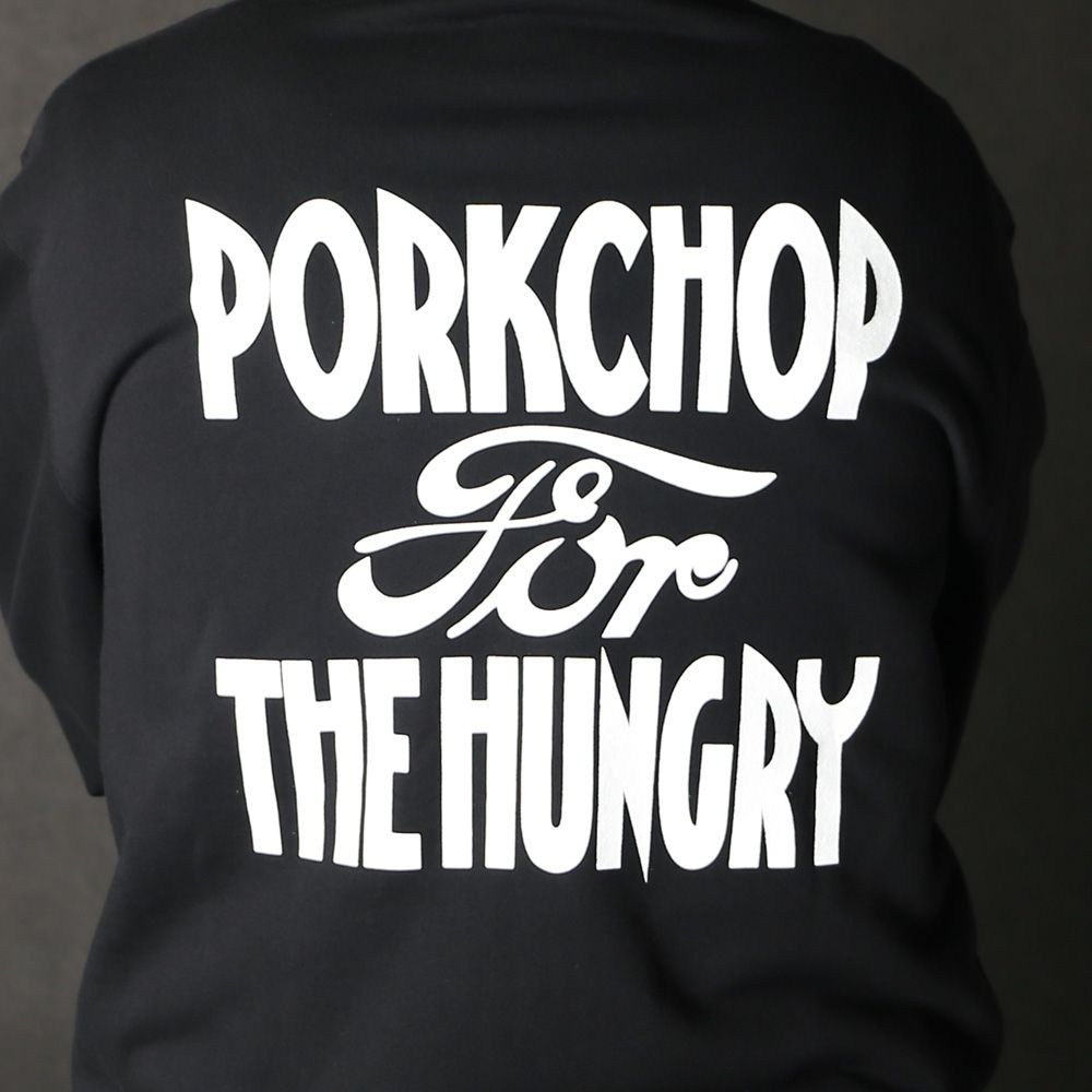 HUNGRY ZIP UP HOODIE - BLACK / ジップアップパーカー