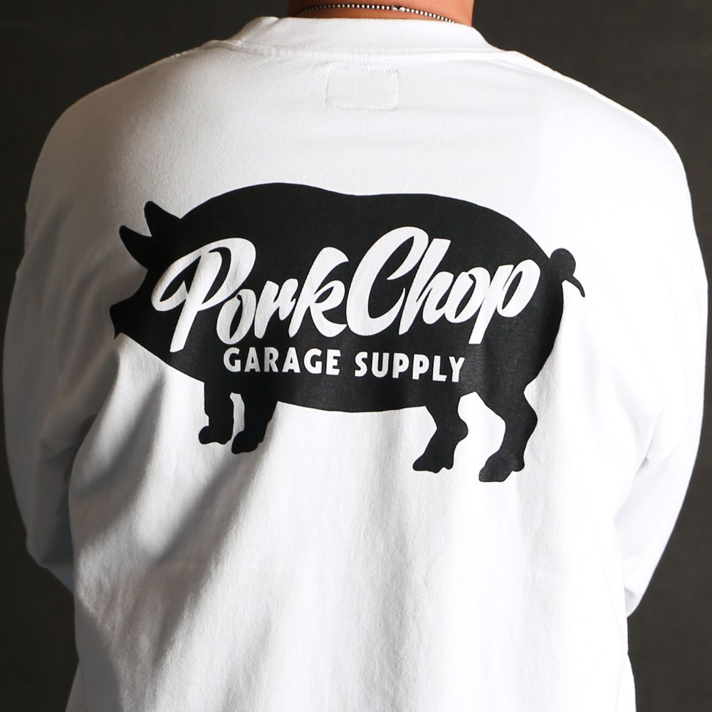 SCRIPT PORK L/S TEE - WHITE / ロングスリーブTシャツ