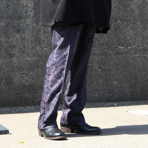Straight track pant - Jacquard / トラックパンツ ペイズリージャガード / SN-423A