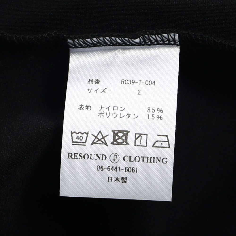 SIDE RC OVER TEE - BLACK / オーバーサイズ ナイロンTシャツ / RC39-T-004